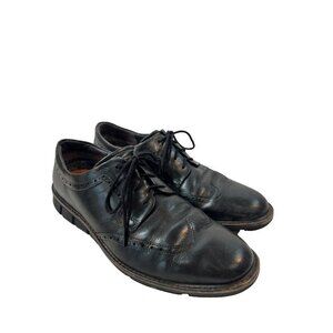 Ecco Black Leather Wingtip Oxford Dress Shoes Mens Size 10-10.5